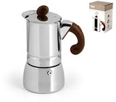 Cafetera de acero inoxidable lili caffe'oro 6 tazas inducción habi