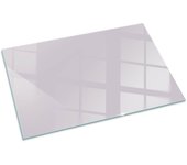 Placa de cristal para chimenea, zócalo protector de chimenea, diseño moderno | 120x80 | rectángulo | color morado claro