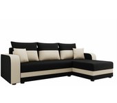 Sofá rinconero memphis 112, negro, función de descanso, almacenaje, 237x139x84cm