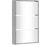 Zapatero zapatero mueble de almacenamiento entrada pasillo salón espejo 3 niveles x sonoma 63 x 17 x 102, 02_0021884