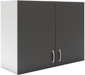 Mueble alto karo haaus, 2 puertas, antracita/blanco, 80 x 30 x 60 cm