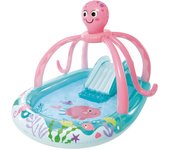 Centro de juegos hinchable agua pulpo c/difusor, tobogán y anillas intex