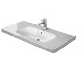 Lavamanos para muebles duravit durastyle 100cm con rebosadero, con banco con agujero para grifo, sin agujero para grifo, 23201000601, color: blanco