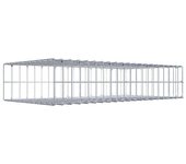 Gabión para montar con dimensiones 100 cm x 20 cm x 50 cm (l x a x p), malla 5 x 10 cm, anillo en c,. atenc.: falta una reja - diámetro del cable...