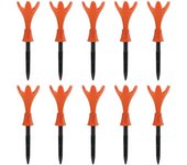 Tees de golf de plástico ajustables de alta estabilidad y resistencia al desgaste tees de pelota de golf (naranja)