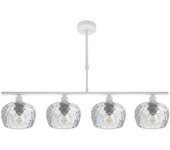 Lámpara estela 4 luces blanca 75x13 cm