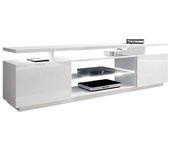 Mueble tv charlotte 138, blanco brillante, blanco, número de puertas: 2.00, 180x56x40cm