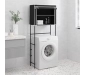 Vidaxl estantería 2 niveles lavadora hierro negro 71x29,5x170,5cm