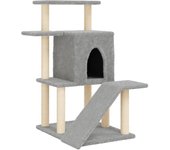 Torre para muebles de árbol para gatos, juguete para escalar, rascador, plataforma para escalar con poste 02_0022634