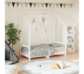 Estructura de cama para niños madera de pino blanco 70x140 cm v6214 70 x 140 cm / blanco