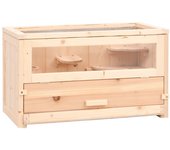 Jaula para hámster 60 x 30 x 35 cm madera maciza de abeto marrón 02_0041679