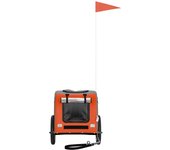 Vidaxl cochecito de perro naranja naranja poliéster y acero