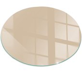 Placa de cristal para chimenea, zócalo protector de chimenea, diseño moderno | 60x60 | rueda | colorbeige