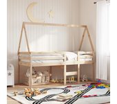 Techo para cama infantil 209x95,5x88 cm madera maciza de pino