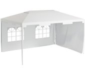Carpa de jardín outsunny acero, pe blanco 395x295x255 cm