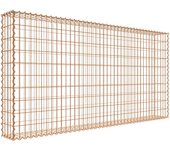 Gabión oxidado 200 cm x 100 cm x 20 cm (l x a x p), tamaño de malla 5 x 10 cm, formación de óxido natural en curso - diámetro del cable 4 mm