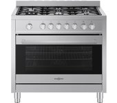 Cocina de gas e horno eléctrico vitrokitchen st9060ib gas butano, seguridad gas-stop, 90cm