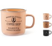 Tazas jumbo sin platos cafetería en gres colores surtidos cl 44. aptas para lavavajillas y microondas.