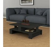 Mesa de café eridanus, mesa de centro baja, revistero para sofá, estante de la sala de estar, 80x50h28 cm, antracita