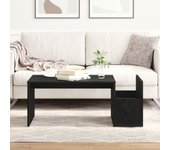 Mesa de café vidaxl negra de roble 90x45x35 cm de madera ingenierizada