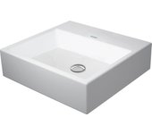 Lavabo duravit vero air 50x47cm, sin rebosadero, con banco con agujero para grifo, sin agujero para grifo, pared trasera lijada y acristalada,