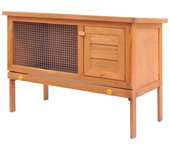 Vidaxl casa de animales pequeños jaula conejera 1 piso madera