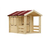 Casa de madera para niños exterior - casita de campo para niños l182xl146xa145cm/ 1.1m2 casa de juguete de exteriores - casa jardin niños madera m501