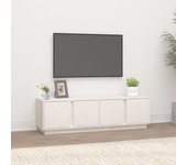 Mueble de tv madera maciza de pino blanco 140x40x40 cm