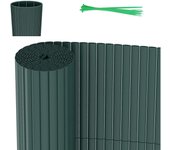 Estera de pvc para privacidad de jardín, balcón, valla de protección visual, color verde, 90 x 700 cm