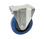 Rueda fija con placa base rectangular avl - rueda de goma azul ø 125 - 527823o