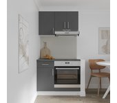 Set cocina haaus karo v1, antracita/blanco, encimera thermo 28 mm, l 100 cm