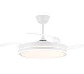 Ventilador led aspas retráctiles evo blanco 72w 7920lm cct dim smart