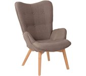 Sillón orejero nórdico durham gris topo