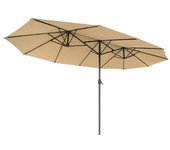 Sombrilla doble 460 x 270 cm sombrilla extra grande para terraza protección upf 50+ con manivela para ext 12_0001788