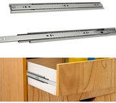 Guías de cajón de 45 mm guías telescópicas de extensión completa de 650 mm 10 piezas