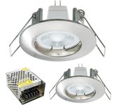 Kit profesional 2uds luz campana par de focos led 8w lámpara incorporada 4cm 12v gu4 estantes estantes muebles cocina camper 3000k