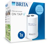 Filtro de agua del grifo brita on tap v (4 meses) - reduce el cloro, los pfas, las partículas pequeñas y los metales - para un agua potable de calidad