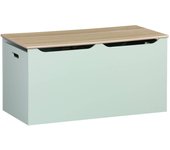Baúl infantil ideal para juguetes, tobias, verde celadón, 80x40x40 cm