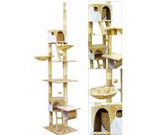 Rascador rascador de cuerda de sisal para techo de árbol para gatos xxl escalada beige y blanco 16_0000015