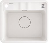 Fregadero de cocina de granito blanco - momi - 44 x 50 cm, 1 cubeta