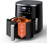 Ciarra freidora de aire 5l sin aceite 1500w 8 programas pantalla digital temperatura 80 a 200 °c temporizador negro cdaf1ab