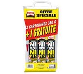 Pattex ni tornillo ni ni chrono - lote de 2 cartuchos 310ml 380g + 1 gratis