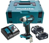 Destornillador de impacto 1401nm 18v makita 2 batt.bl1830b + cargador dc18rc - dtd157rfj