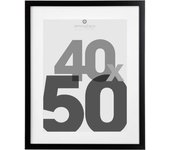 Atmosphera - marco de fotos eva - madera y cristal - negro - 40x50 cm