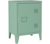 Mesita de noche de acero laminado 57 x 40 x 30 cm verde pastel mate 03_0008685