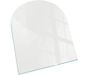 Placa de cristal para chimenea, zócalo protector de chimenea, diseño moderno | 80x70 | rectángulo | color marfil