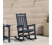 Vidaxl silla mecedora jardín azul marino 70x92x108 cm