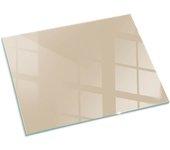 Placa de cristal para chimenea, zócalo protector de chimenea, diseño moderno | 80x60 | rectángulo | color beige
