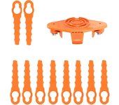 11 cuchillas de plástico - compatible con la desbrozadora worx wg150