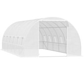Invernadero de jardín outsunny acero, pe blanco 800x300x200 cm 845-019wt